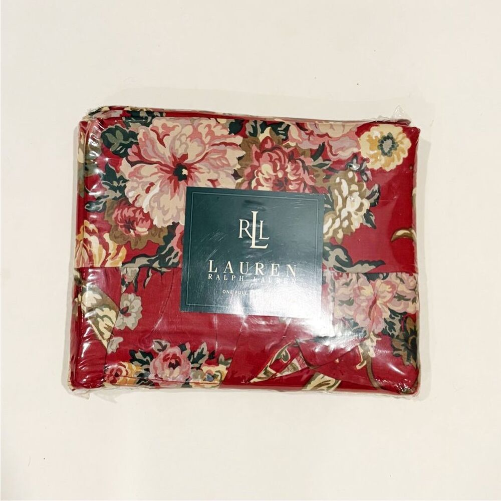 NWT Ralph Lauren Full Fitted Flat Sheet Ruffle Marseilles Floral